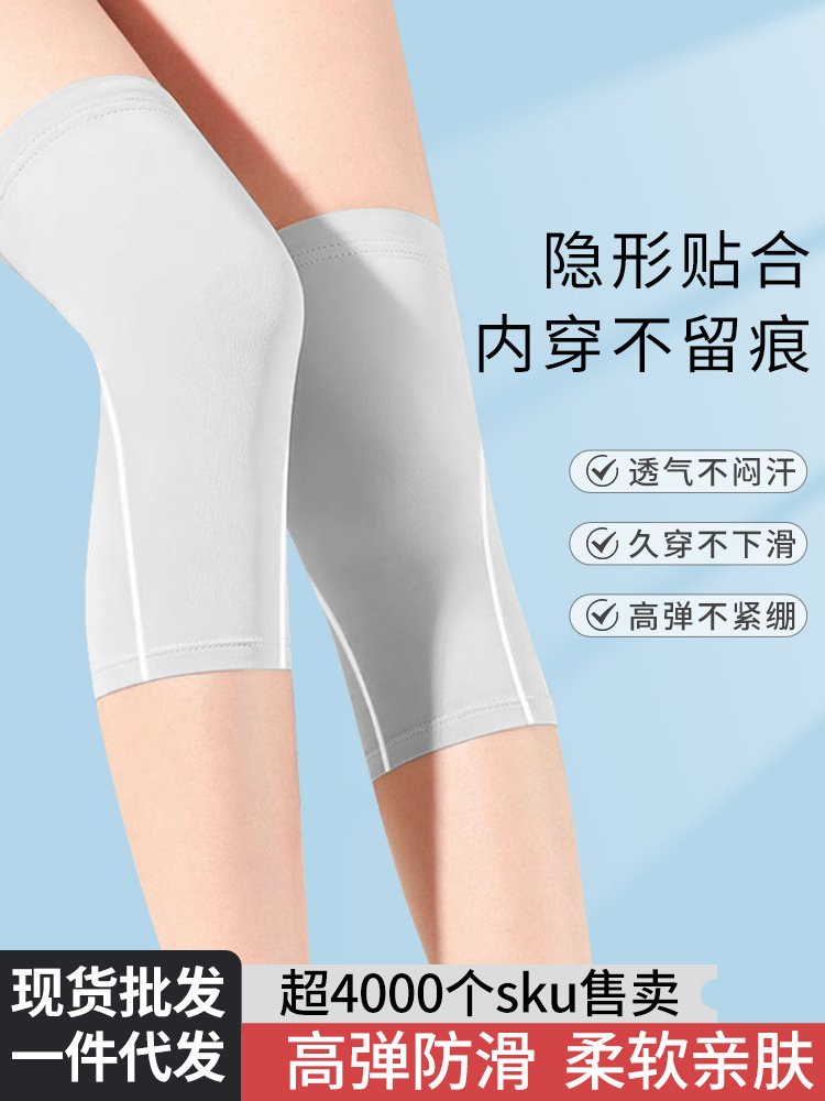 Rodilleras cortas ultra delgadas cálidas de los hombres viejos piernas frías de las mujeres de la rodilla especial invisible invierno corriendo ancianos antideslizante