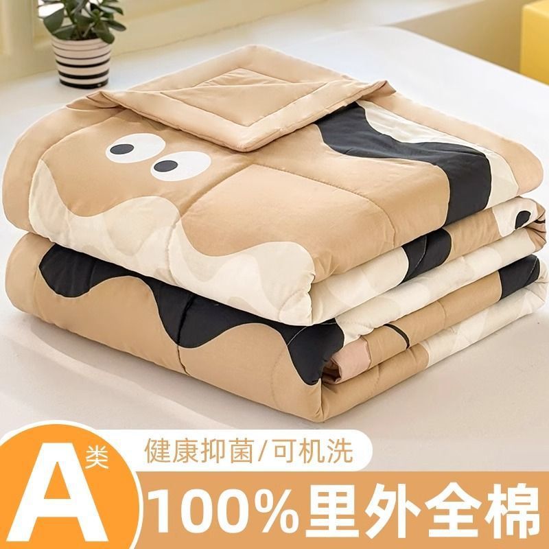 Niños verano colcha de algodón, jardín de infantes de algodón, bebé siesta, colcha de aire acondicionado de verano para bebés, se puede lavar a máquina clase A