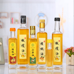 透明オリーブ油瓶入りクルミ油墨緑山茶油瓶ゴマ油菜種油ガラス瓶台所調味瓶