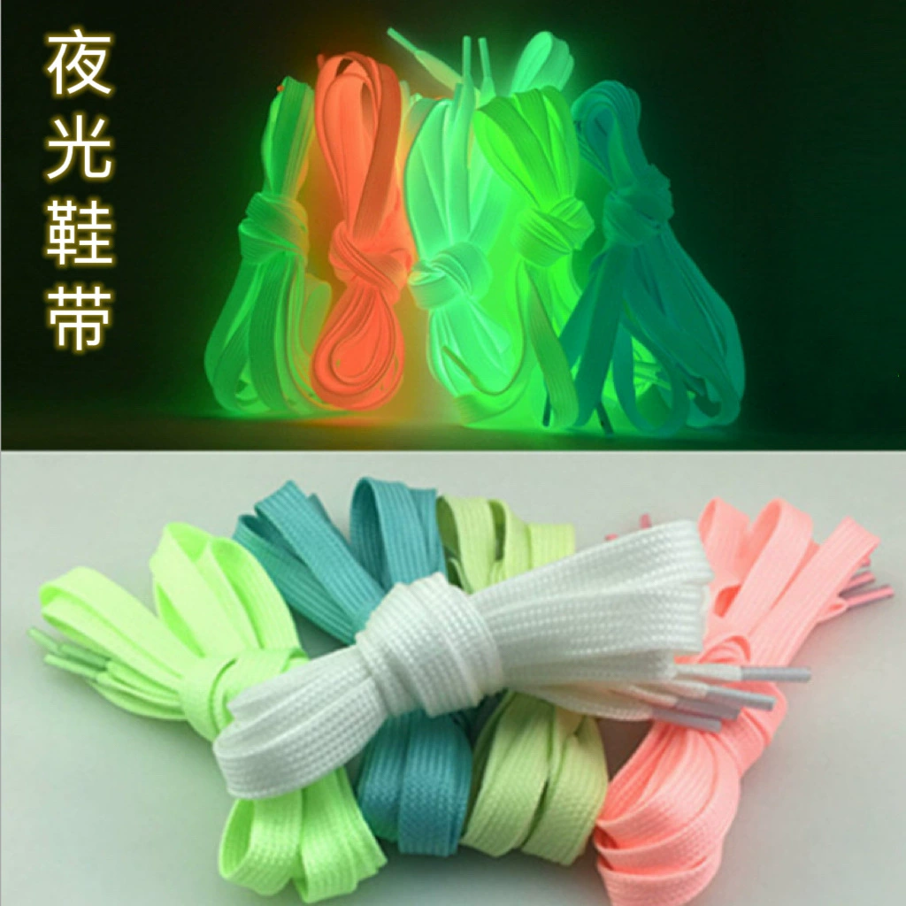 Пятно-трансграничные флуоресцентные шнурки Светящиеся светящиеся шнурки Цветные шнурки Подарочные ремни Радуга Шнурки Красочные