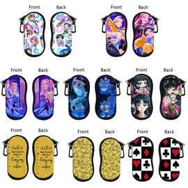 药屋少女眼镜包收纳袋太阳眼镜墨镜拉链包防摔印花眼镜袋