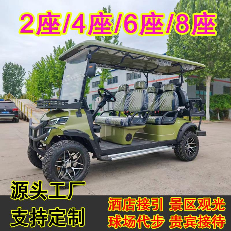 New Electric Golf Cart for Tourist Areas, Residential Communities, and Parks, 2-8 Seat Mobility Vehicle