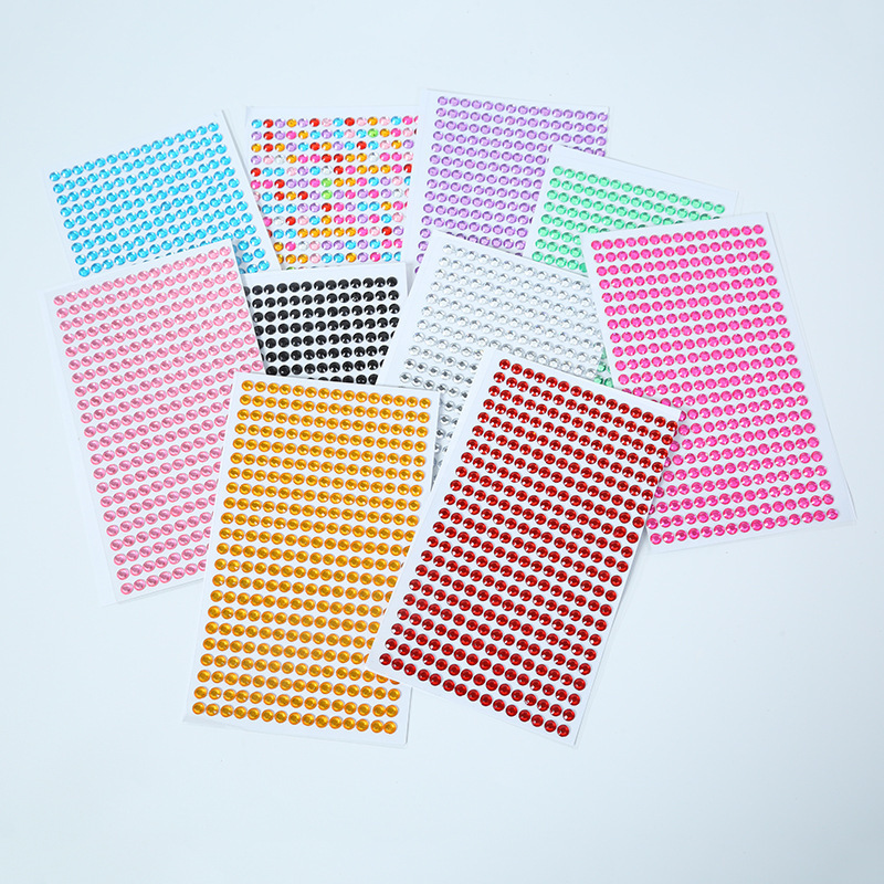 Customized Thermos Cup Stickers with Rhinestones DIY Phone Case Decoration Acrylic Gem Stickers Nail Rhinestone Stickers