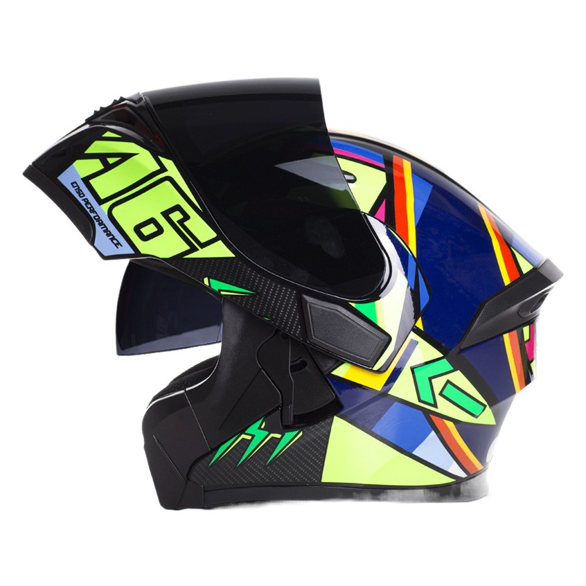 Casco JieKai para hombre, casco integral de moto, estilo moderno, cobertura completa para mujer, apto para todas las estaciones, casco abierto para deportes de invierno y motociclistas.