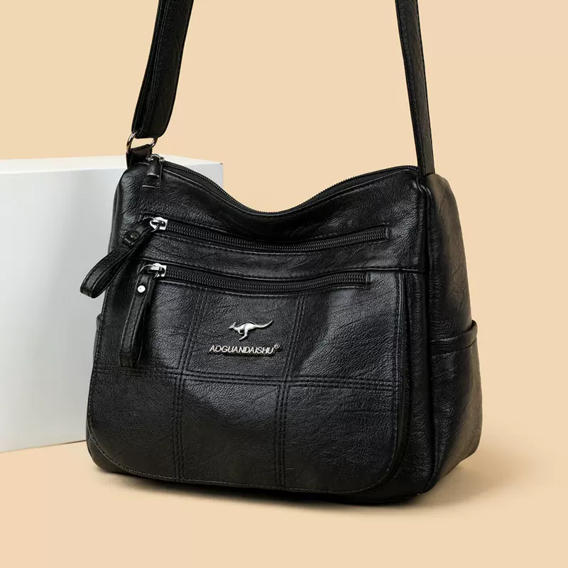 跨境女包新款大容量女士斜挎包女高级感简约时尚单肩包休闲妈妈包