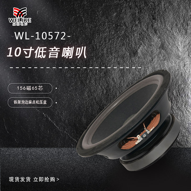 10-Inch Speaker with 156 Magnetic Coil Edge, Loose-Pressed Cone, 65-Core Ktv Outdoor Performance Speaker Unit 10-Inch Speaker with 156 Magnetic Coil Edge, Loose-Pressed Cone, 65-Core Ktv Outdoor Performance Speaker Unit