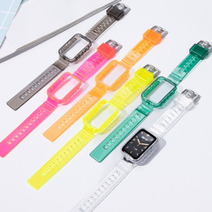 適用小米手環7pro錶帶一體式透明替換腕帶xiaomi band7運動錶帶