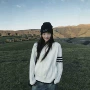 加厚宽松连帽拉链针织衫