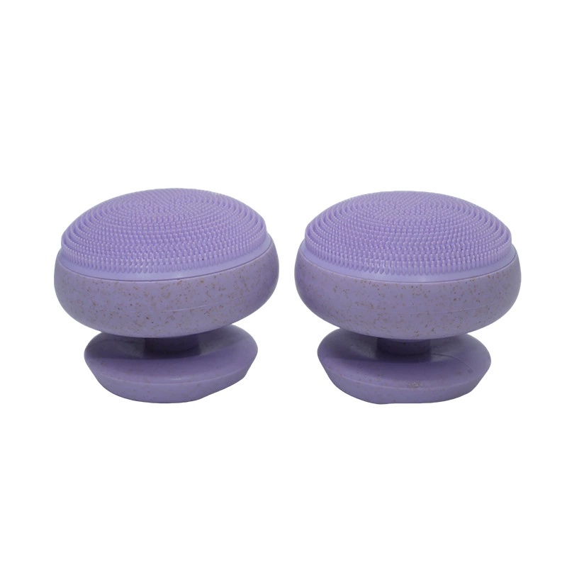 Фиолетовый силиконовый массажер для лица, exfoliating brush для купания с мягкой щетиной