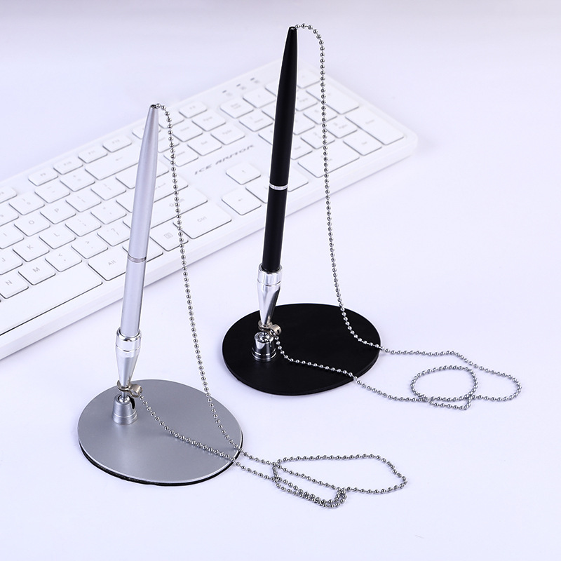 Cross-border Hot Sale Metal Desk Pen Bank Hotel Desktop Counter Signature Pen Engraving logo Business Activity Gift Pen