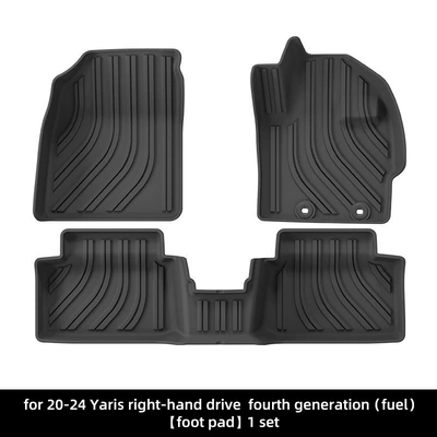 Car Special Floor Mats | Modelə uyğun ayaqaltı - 20-24-toyota-yaris-fourth-generation-right-hand-drive-fuel-single-layer-floor-mats-japan