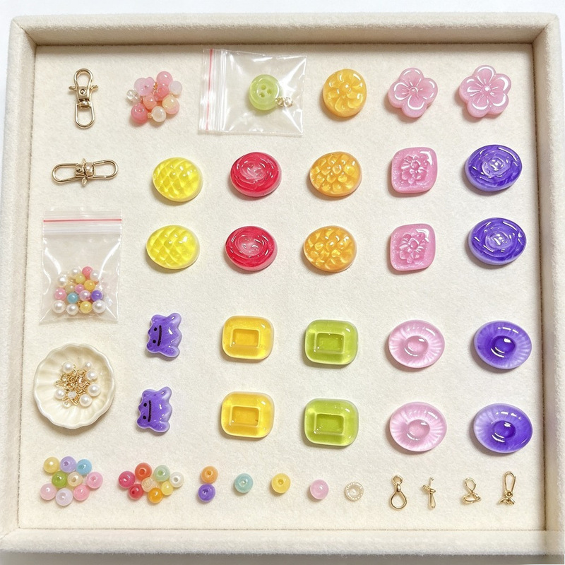 Handmade accessories, food toys, candies, waffle DIY resin earrings, hair clips, phone cases, nail art, porcelain decoration accessories