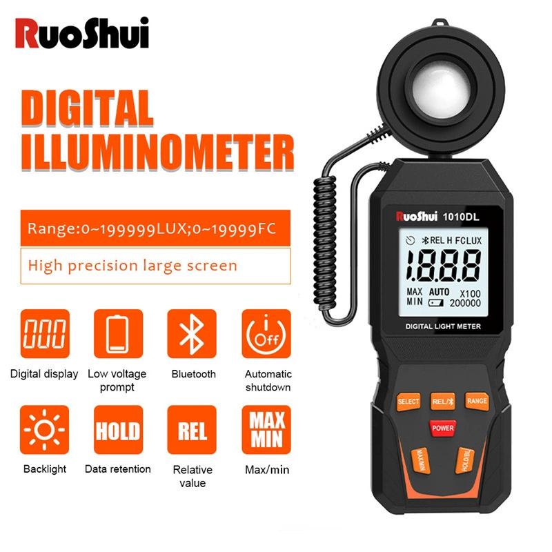 Цифровой светомер победа RUOSHUI 1010DL английская версия экспонометра с измерителем блеска Bluetooth