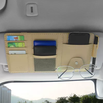 Interior Glasses Holder, Card Holder, Multimediya və saxlama aksesuarları - beige-no-zipper