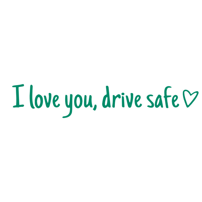 ILY Drive Safe Conducción segura pegatinas de etileno para automóviles para pegatinas decorativas de espejos retrovisores