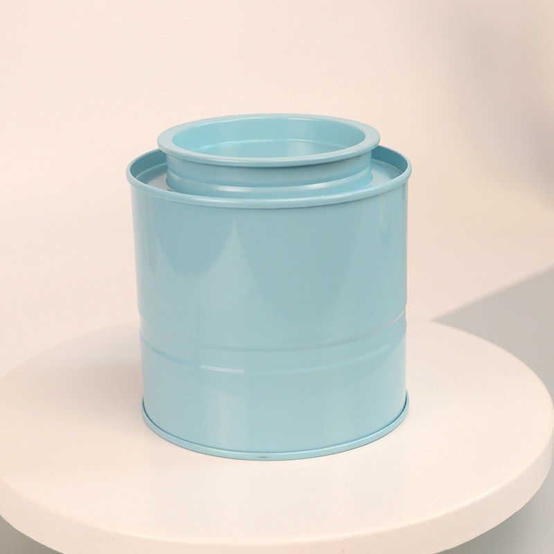 Latas apiladas, cilindros, latas de té, latas selladas, envases de regalo, cajas de hojalata de color sólido, lugar de origen del fabricante