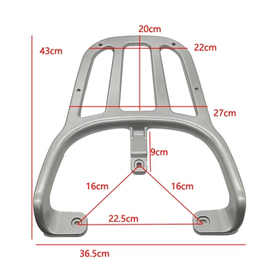 Electric car battery car motorcycle tail rack rear shelf tail box rack rear hanger modified rear shelf trunk bracket (Other Electric Vehicle Accessories) - dt6-aluminum-shelf