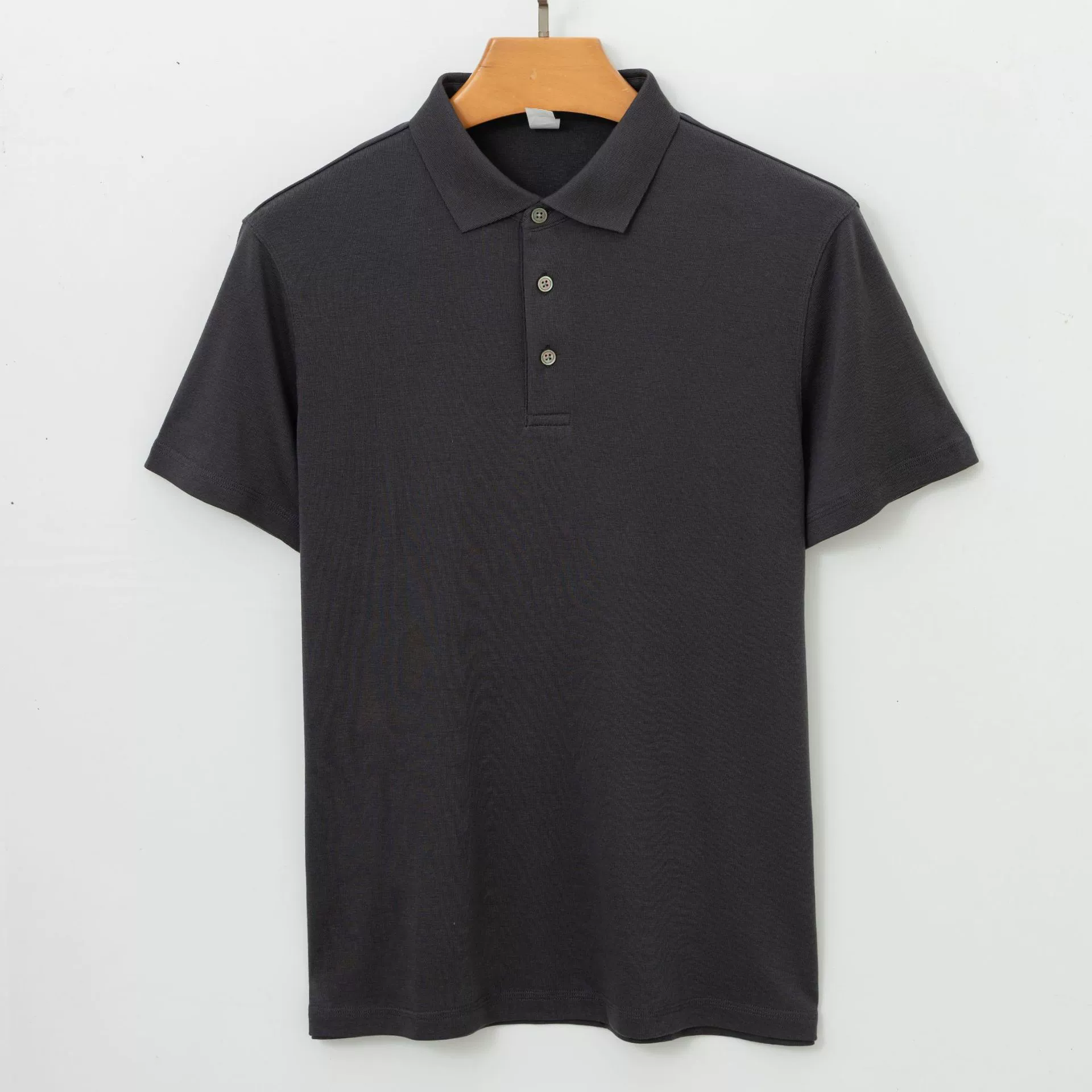 Поли polo из шерсти, элитная летняя футболка с коротким рукавом