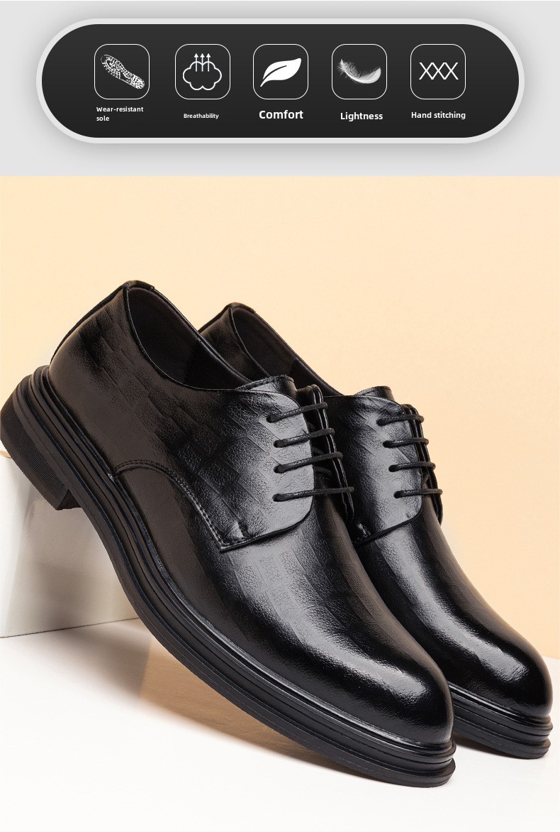 Summer business formal leather shoes men's Korean men's shoes cowhide casual personality trend hollow men's shoes a generation of hair_vogvips.com