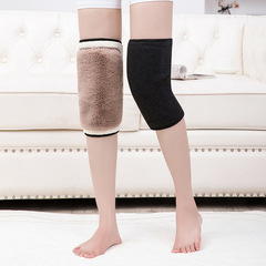 護膝保暖男女通用加厚加絨護漆蓋粘扣雙層複合仿羊羔絨魔術貼秋冬