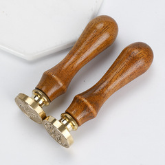 聖誕系列單章 （老木紋手柄+黃銅印章頭） 火漆印章全套 廠家批發