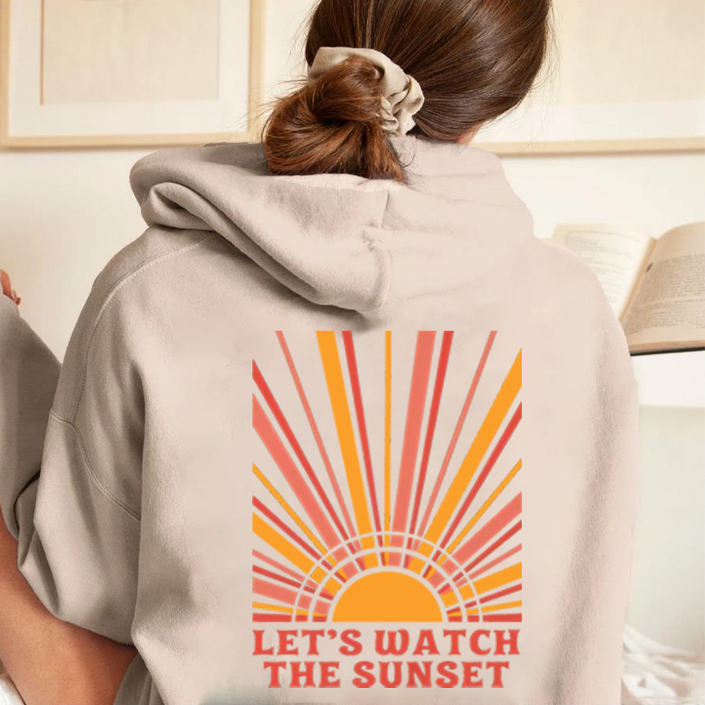 Let's Watch The Sunset Hoodie Preppy Hoodie Y2k Hoodie Prepp