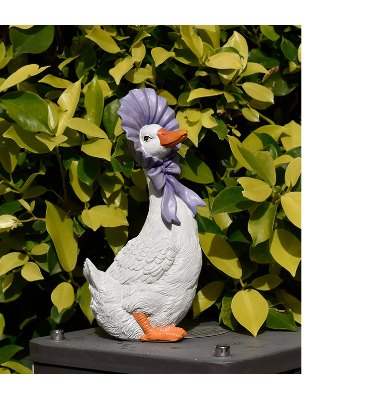 Simulated Cartoon Cute Little Duck Animal Ornament Garden Courtyard Potted Plant Decoration Home Rural_maomaolike.com