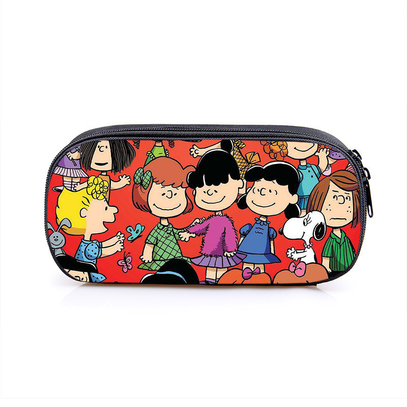 Nuevo Snoopy transfronterizo bolsas de lápiz de gran capacidad creativas caja de papelería de dibujos animados de alto valor de la cara caja de lápiz para estudiantes de primaria