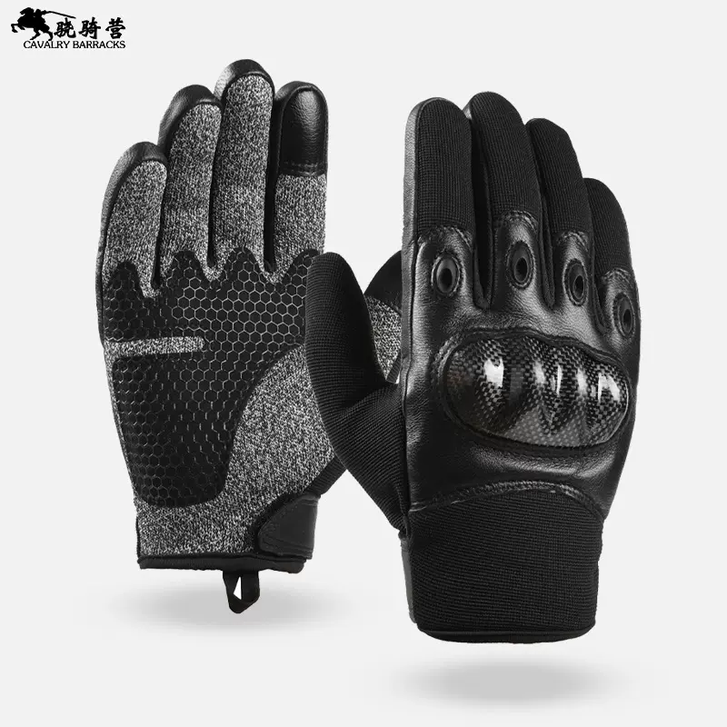 5级防割碳纤维全指手套 战术防割手套 训练耐磨军迷可触屏防撞击
