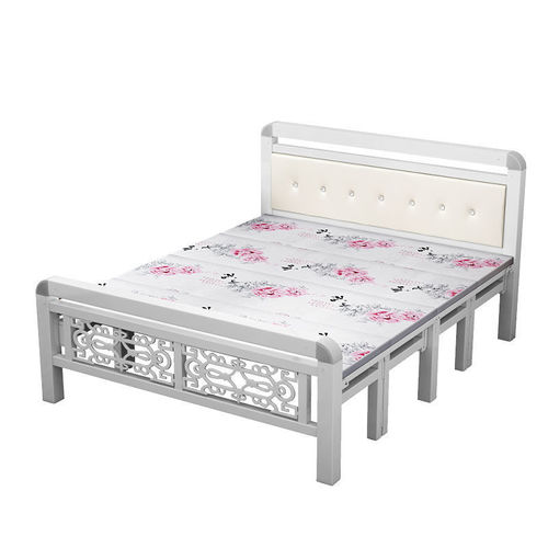 ij加固折叠床单人双人床成人家用简易床午休木板床铁床1m1.2米1.5