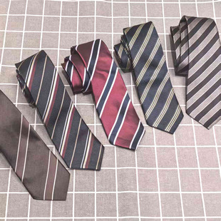 Japanese Jk Tie Women's Striped Belt Accessories Dk Uniform Hand-Tied School Style 7cm Jacquard Coffee Retro Professional