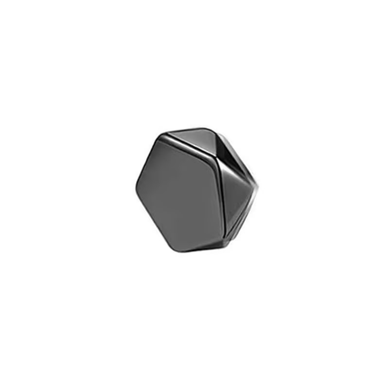 X261-B (black hexagon ear clip) one pair