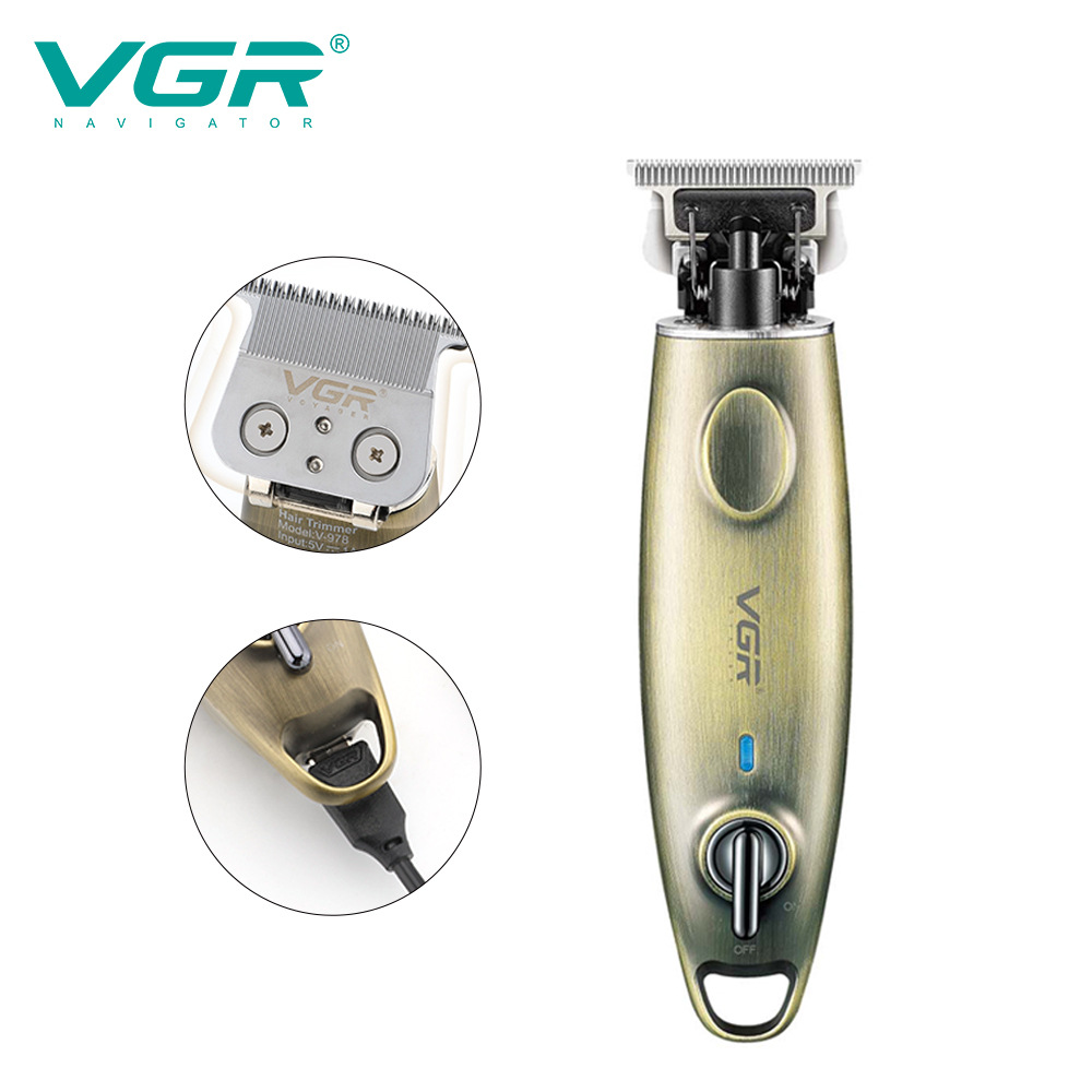 VGR978 Professionele elektrische haartrimmer voor mannen, oplaadbaar, salonkwaliteit, voor thuisgebruik en persoonlijke verzorging._voghion.com
