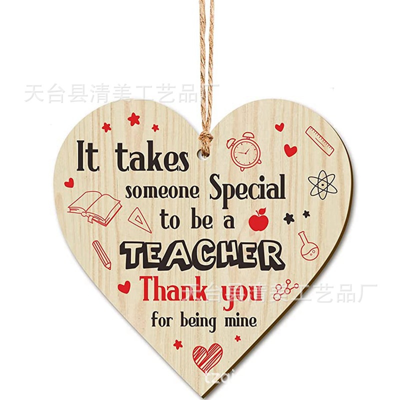 100mm love madera pieza colgante 1 paquete