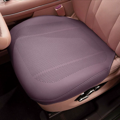 High-grade Nappa leather new single-piece women's seat cushion, purple seat pad, rear car seat cushion, suitable for all seasons (Seat cushion, seat cover) - misty-purpleultra-thin-breathable-model-backrest-1-piece