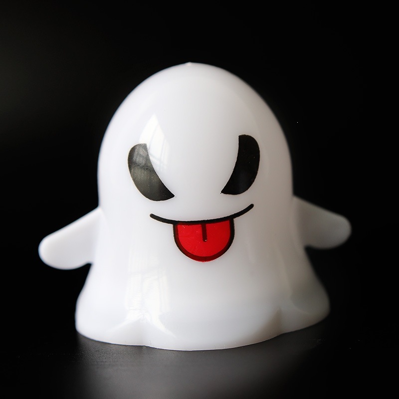 Decoración de Halloween luces fantasmas emoticones demoníacas electrónicas LED vela lámpara de campo diseño de props pequeña luz de calabaza nocturna