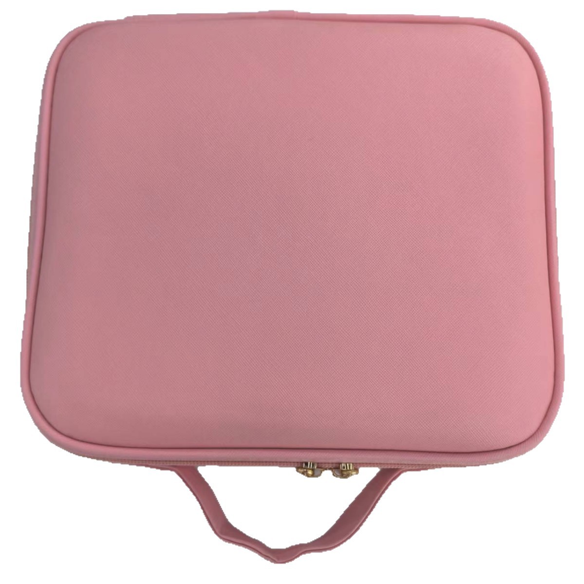 Bolsa de cosméticos multifuncional con espejo, caja de cosméticos con luz LED ajustable de tres colores, bolsa de almacenamiento de maquillaje portátil con maquillador