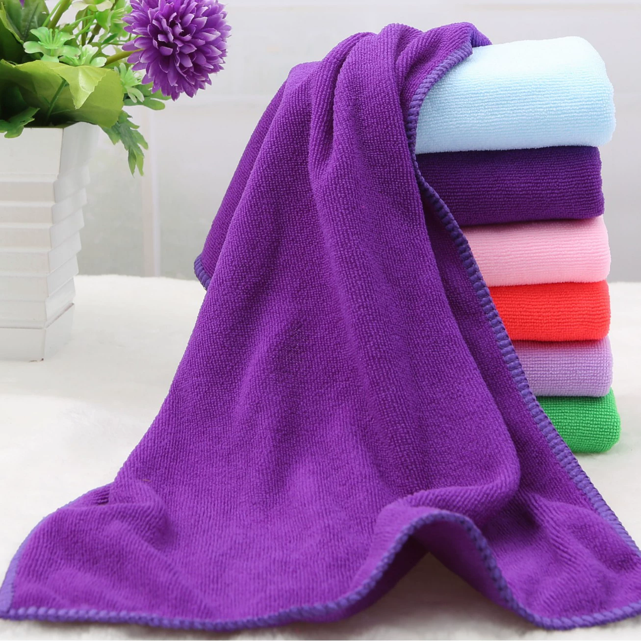 Салфетка из микрофибры 30×30 см, 100% полиэстер, безворсовая впитывающая
