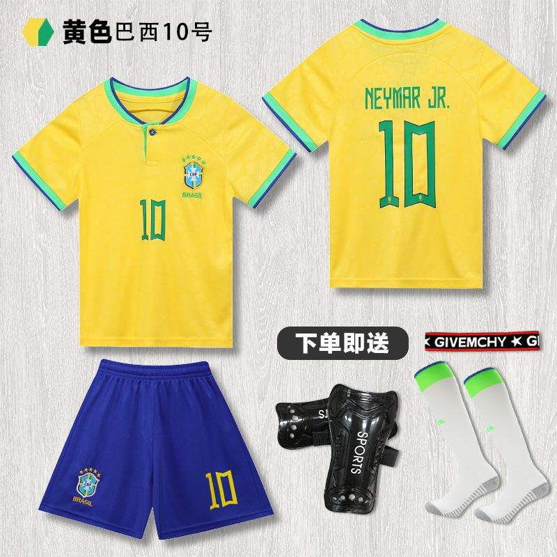 子供用サッカーユニフォームセットメッシ・ネイマール・ロナウドジャージスポーツ速乾性サッカートレーニングユニフォームチームユニフォーム|undefined