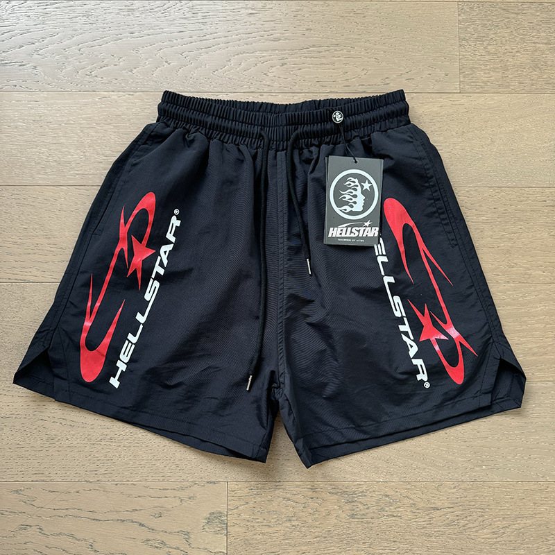 Hell Star lavando y desgastando pantalones cortos casuales 2024 verano nuevo estilo marca de moda europea y americana hip-hop pantalones de cinco puntos hombres y mujeres