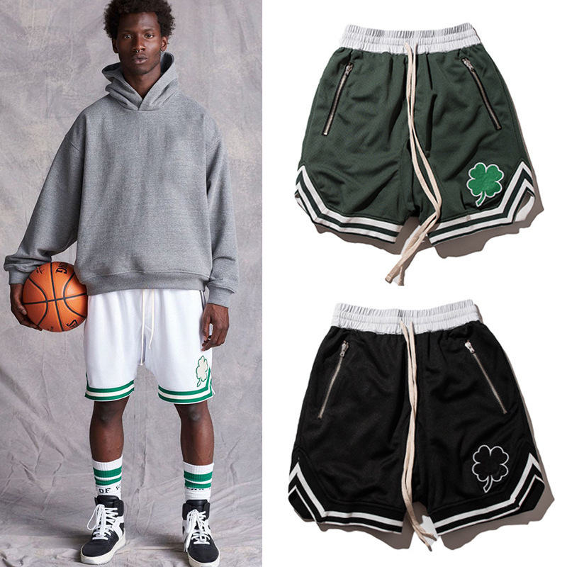 Hip Hop Trendy Brand Shorts Men's Large Size Loose Sports High Street Shorts Basketball Pants Trendy Casual Clover Shorts