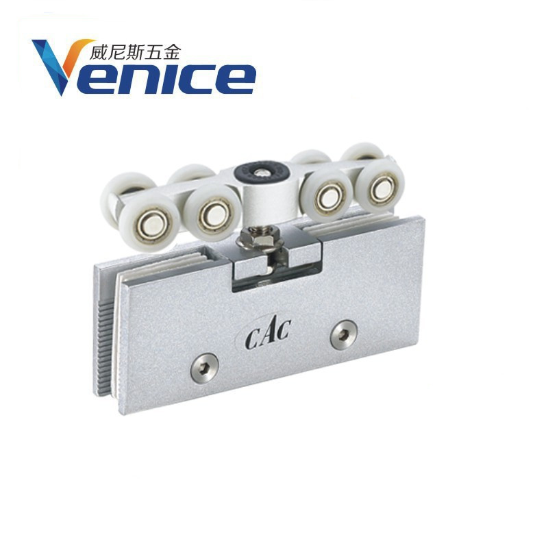 滑轮方形8轮吊轮浴室玻璃门配件不锈钢加厚钢化门吊轮厂家批发