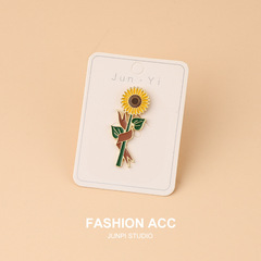 向日葵胸針男女可愛日系徽章卡通別針扣針ins潮個性簡約配飾