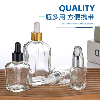 定制方形10ml精油瓶空瓶高档玻璃按摩油分装瓶胶头滴管瓶化妆品瓶
