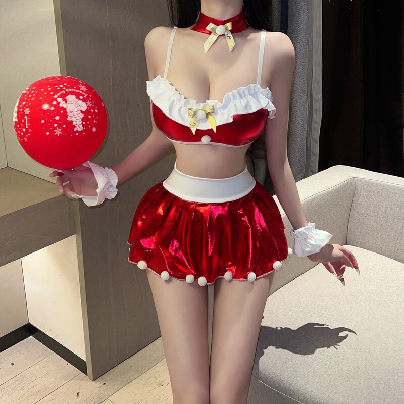 Charming Christmas Outfit, Sexy Lingerie, Sexy Christmas Dress, Three-Point Uniform Suit, Fairy Theme Costume