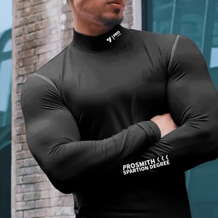 European and American Popular Men's Sports Running Fitness Training T-Shirt Short-Sleeved Bottoming Shirt Quick-Drying Printing