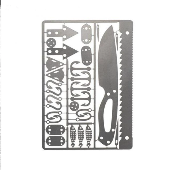 30-in-1 Fishhook Card Silver