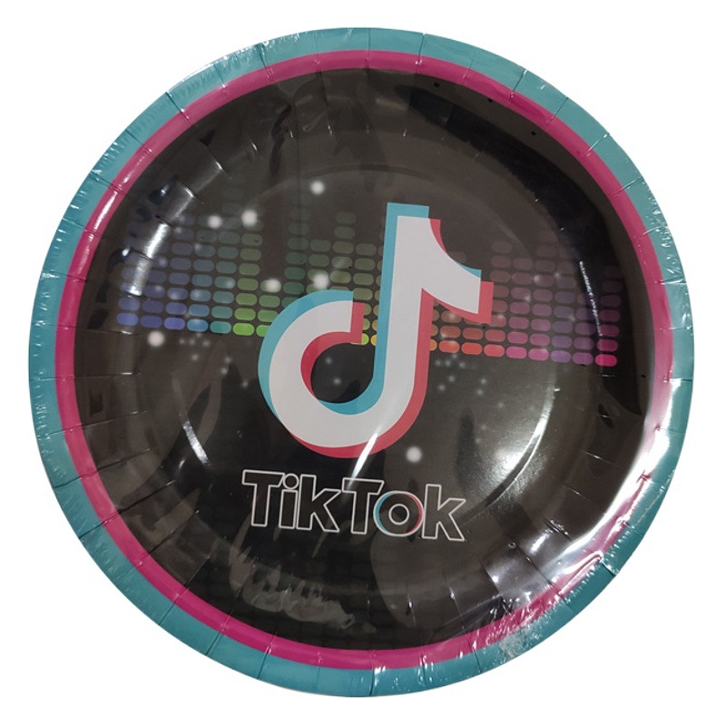 En stock fiesta colección de platos de papel placa desechable pastel fiesta de cumpleaños fiesta kindergarten cena placa fábrica
