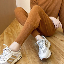 2025秋冬新款纯羊毛针织哈伦裤束脚马丁裤时尚休闲百搭外穿羊毛裤