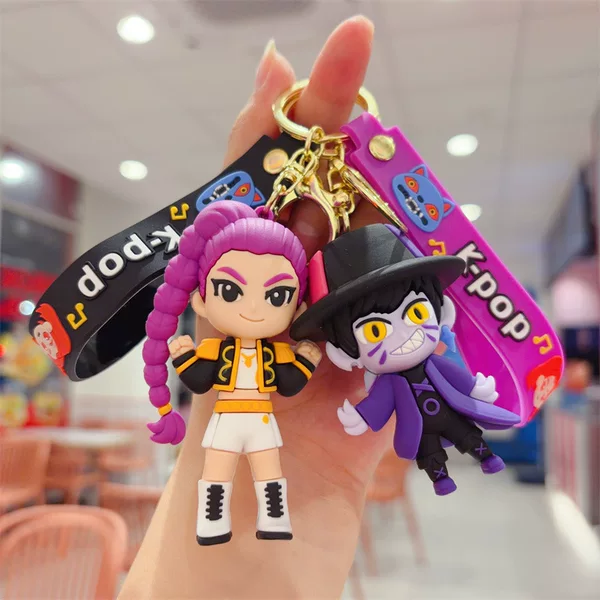 Cross-Border Kpop Hunter Girl Group Keychain Pendant Silicone Storage Bag Coin Purse Student Gift School Bag Accessories